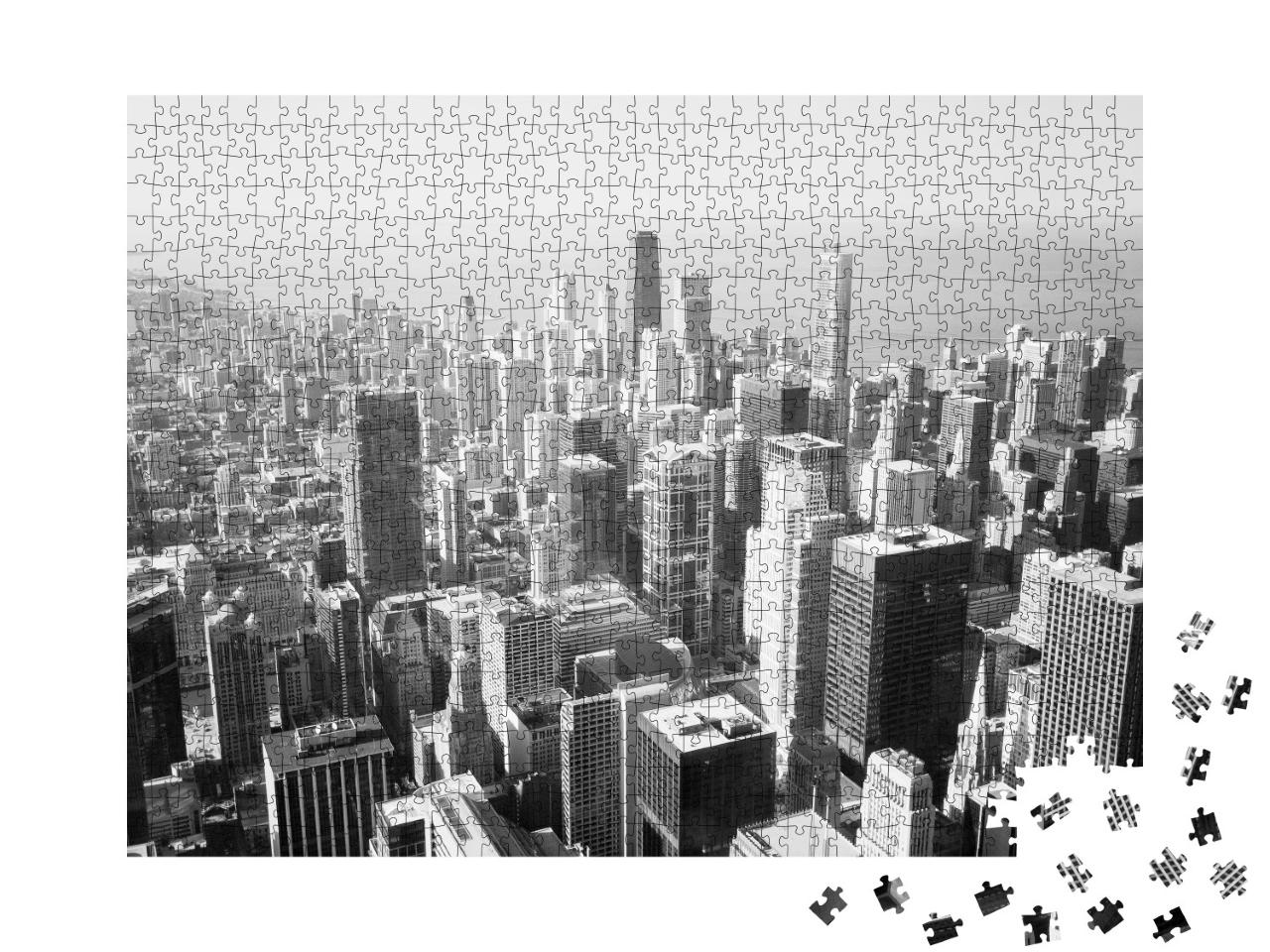 Puzzle de 1000 pièces « Skyline de Chicago et lac Michigan »