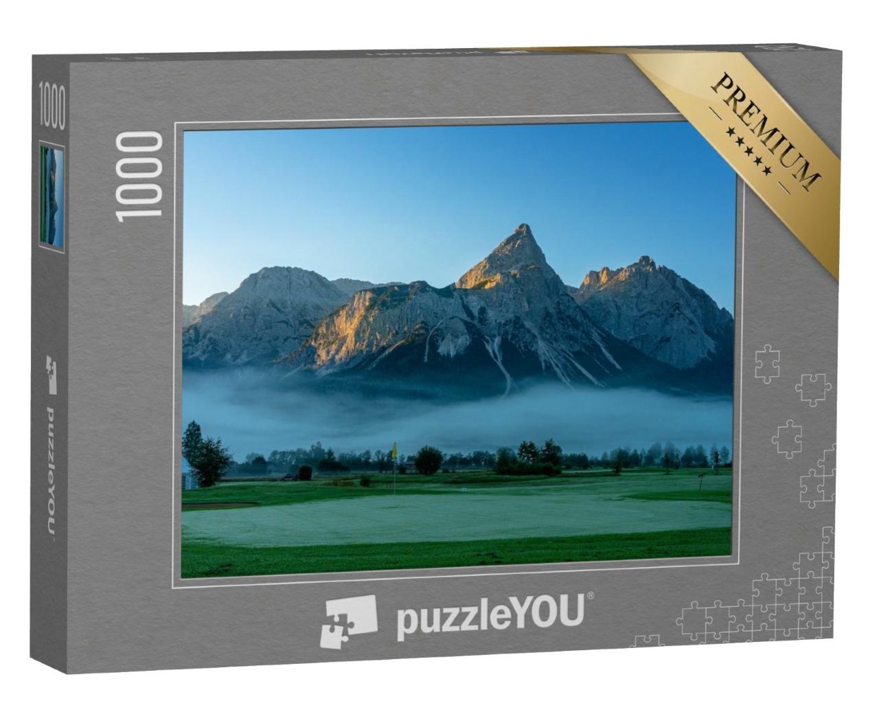 Puzzle de 1000 pièces « Terrain de golf sur le massif du Wetterstein »