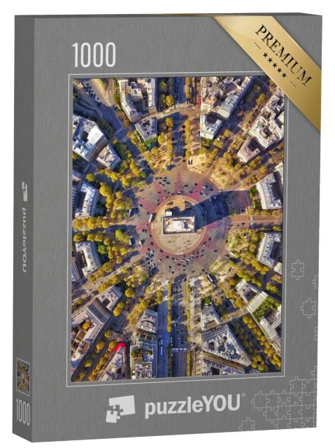 Puzzle de 1000 pièces « Une vue aérienne parfaite de l'Arc de Triomphe »