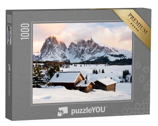 Puzzle de 1000 pièces « Alpe di Suisi en hiver »