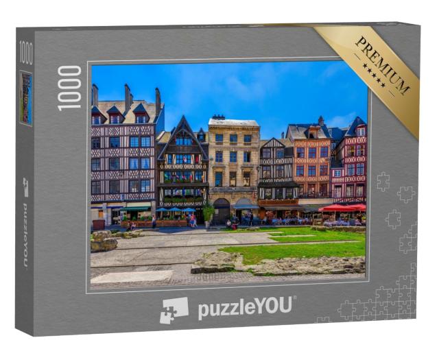 Puzzle de 1000 pièces « Rue avec maisons à colombages à Rouen, Normandie, France »
