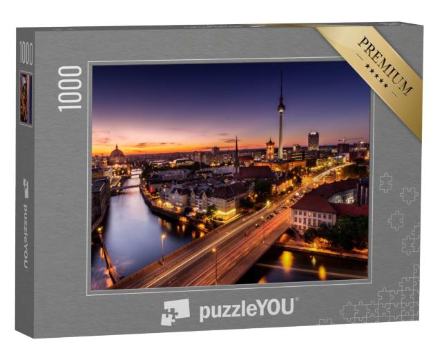 Puzzle de 1000 pièces « Berlin peu après le coucher du soleil, Allemagne »