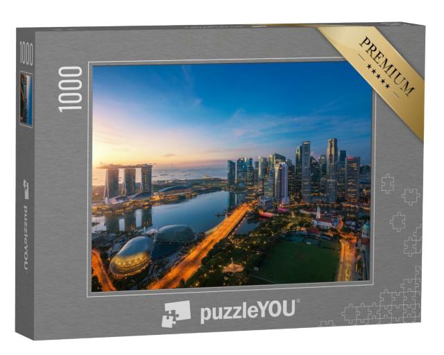 Puzzle de 1000 pièces « Singapour au crépuscule »