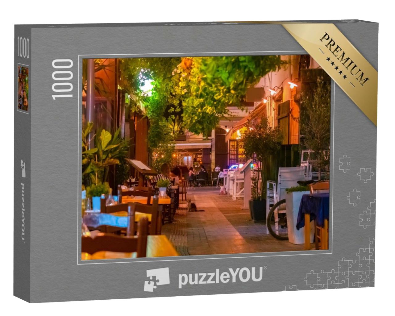 Puzzle de 1000 pièces « Nuit à Limassol à Chypre au bord de la Méditerranée »
