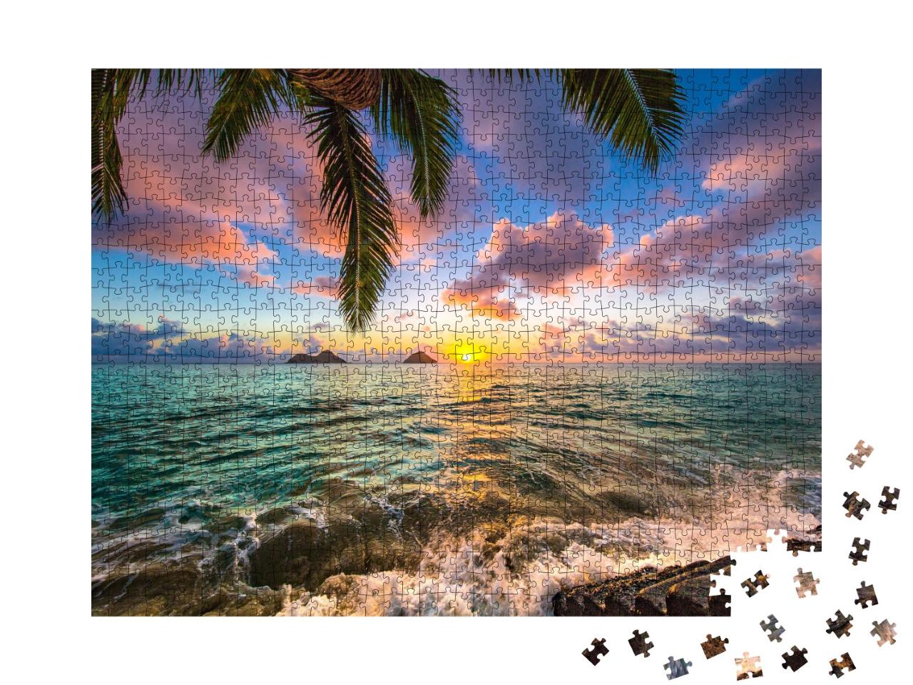 Puzzle de 1000 pièces « Magnifique lever de soleil sur Hawaii »