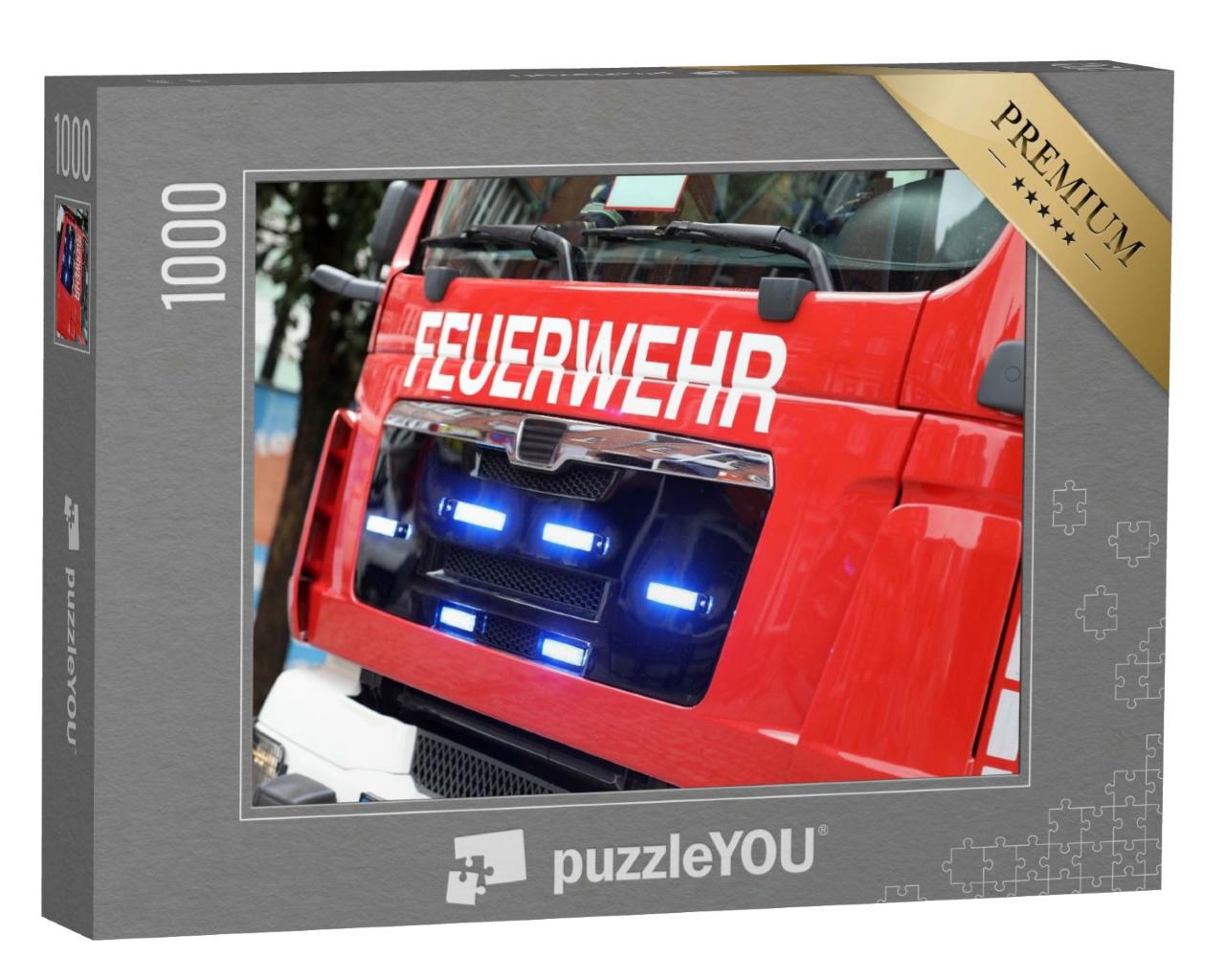 Puzzle de 1000 pièces « Camion de pompiers allemands en action »