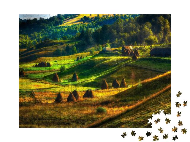 Puzzle de 1000 pièces « Paysage de montagne en automne, Roumanie »