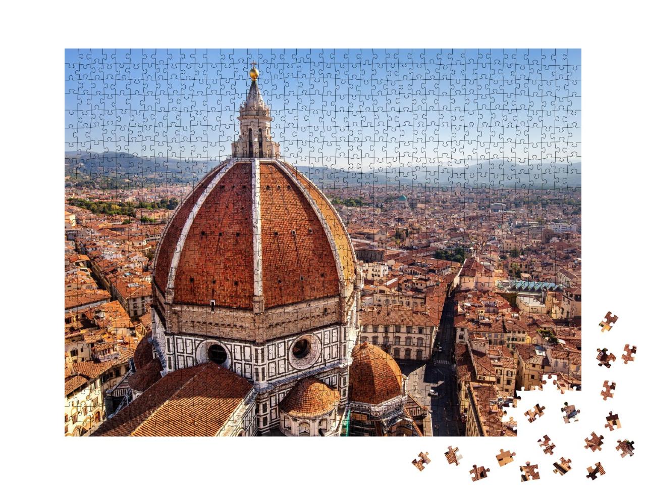 Puzzle de 1000 pièces « Vue de la cathédrale Santa Maria del Fiore à Florence, Italie »