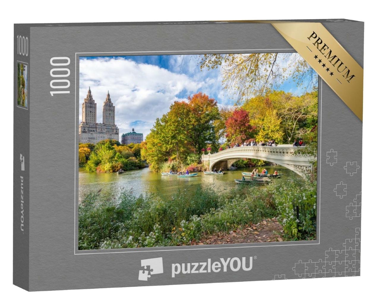 Puzzle de 1000 pièces « Die Bow Bridge im Herbst, Central Park, New York »