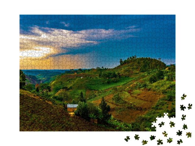 Puzzle de 1000 pièces « Parc national Queen Elizabeth, Ouganda, Zentralafrika »