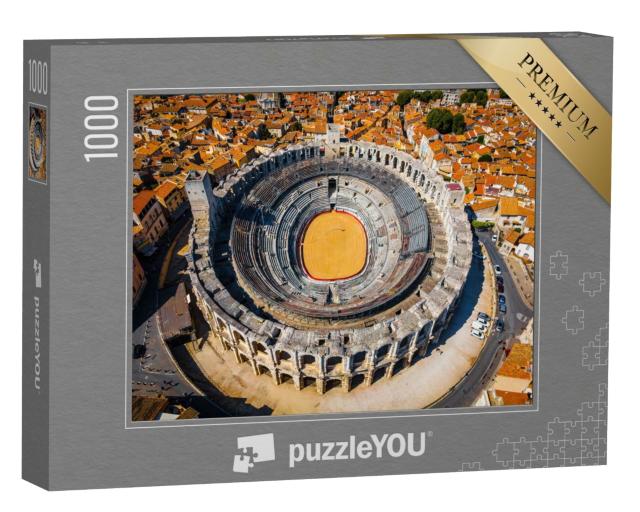 Puzzle de 1000 pièces « La vue aérienne d'Arles, une ville sur le Rhône dans la région Provence du sud de la France »