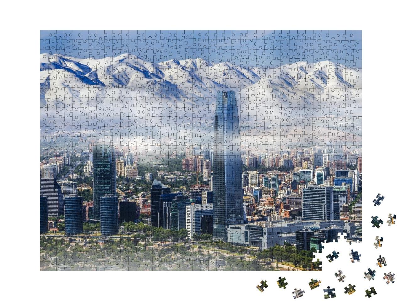 Puzzle de 1000 pièces « Gratte-ciel de Santiago, Chili »