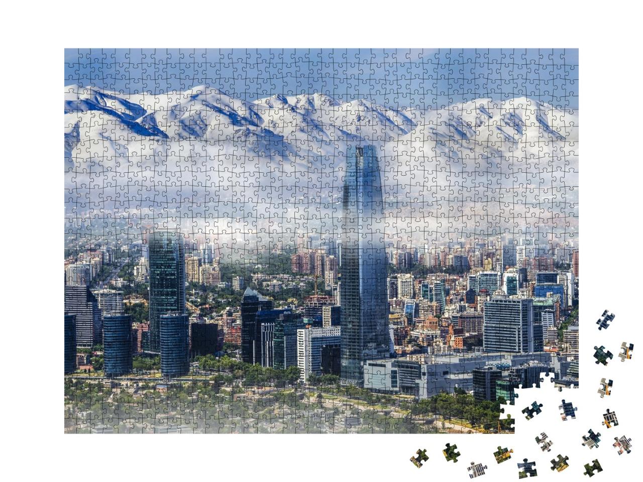 Puzzle de 1000 pièces « Gratte-ciel de Santiago, Chili »