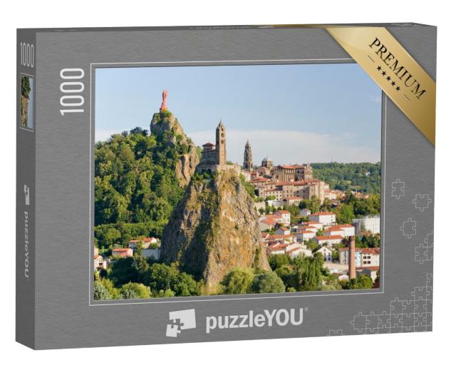 Puzzle de 1000 pièces « Le Puy en Velay et la Chapelle Saint Michel d'Aiguilhe, Auvergne, France. »