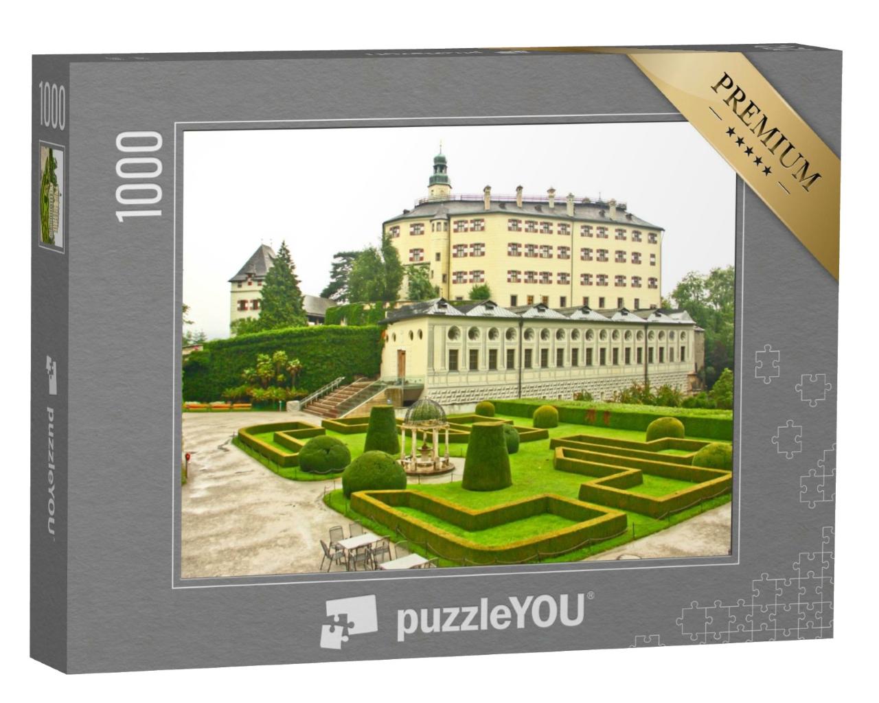 Puzzle de 1000 pièces « Château d'Ambras et son jardin, symbole d'Innsbruck, Autriche »