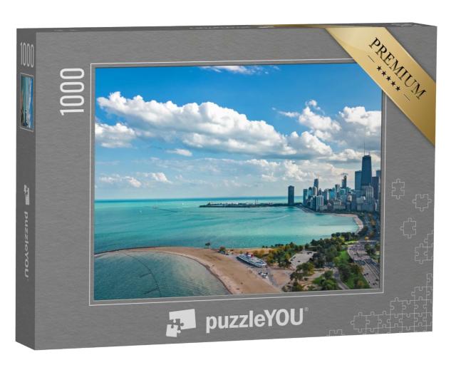 Puzzle de 1000 pièces « Chicago au bord du lac Michigan »