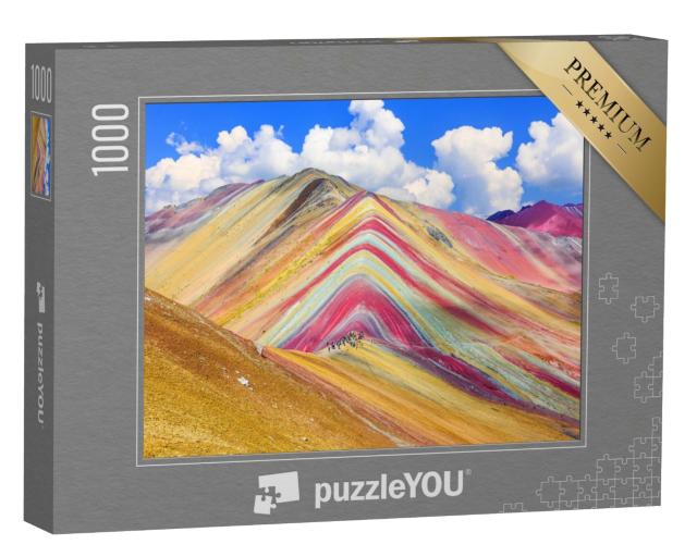 Puzzle de 1000 pièces « Montana de Siete Colores ou Montagne Arc-en-ciel, Cusco, Pérou »