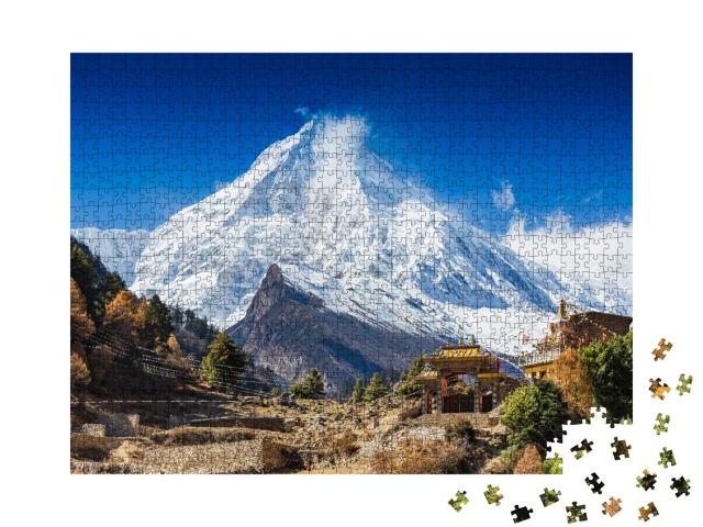 Puzzle de 1000 pièces « Mont Manaslu dans l'Himalaya, Népal »