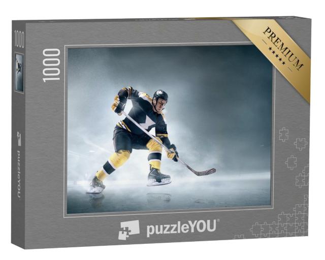 Puzzle de 1000 pièces « Joueurs de hockey sur glace en action sur la glace »