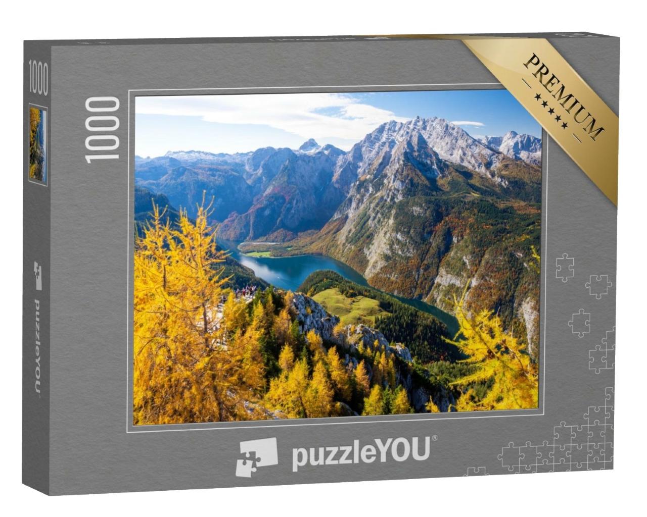Puzzle de 1000 pièces « Watzmann au lac Königssee dans le parc national de Berchtesgaden, Alpes bavaroises »