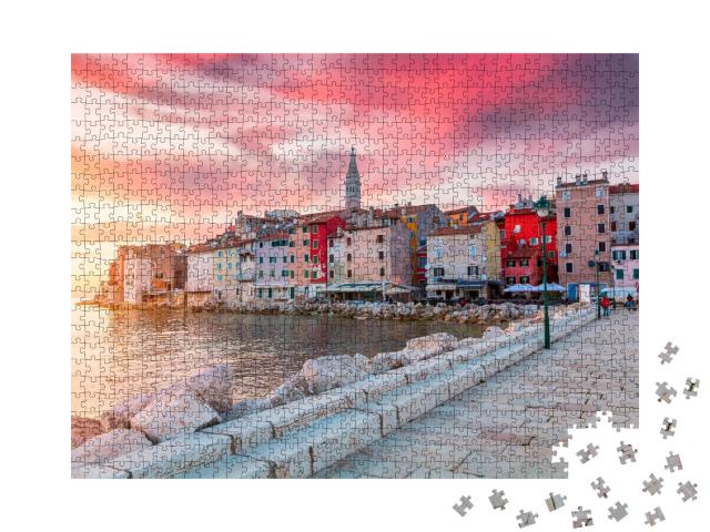 Puzzle de 1000 pièces « Istrie : beau coucher de soleil sur l'Adriatique »