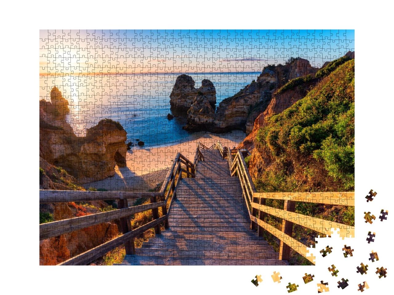 Puzzle de 1000 pièces « Lever de soleil sur l'Algarve, Portugal »