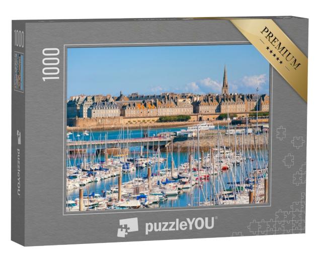 Puzzle de 1000 pièces « Port de plaisance et remparts de St. Malo, Bretagne, France »