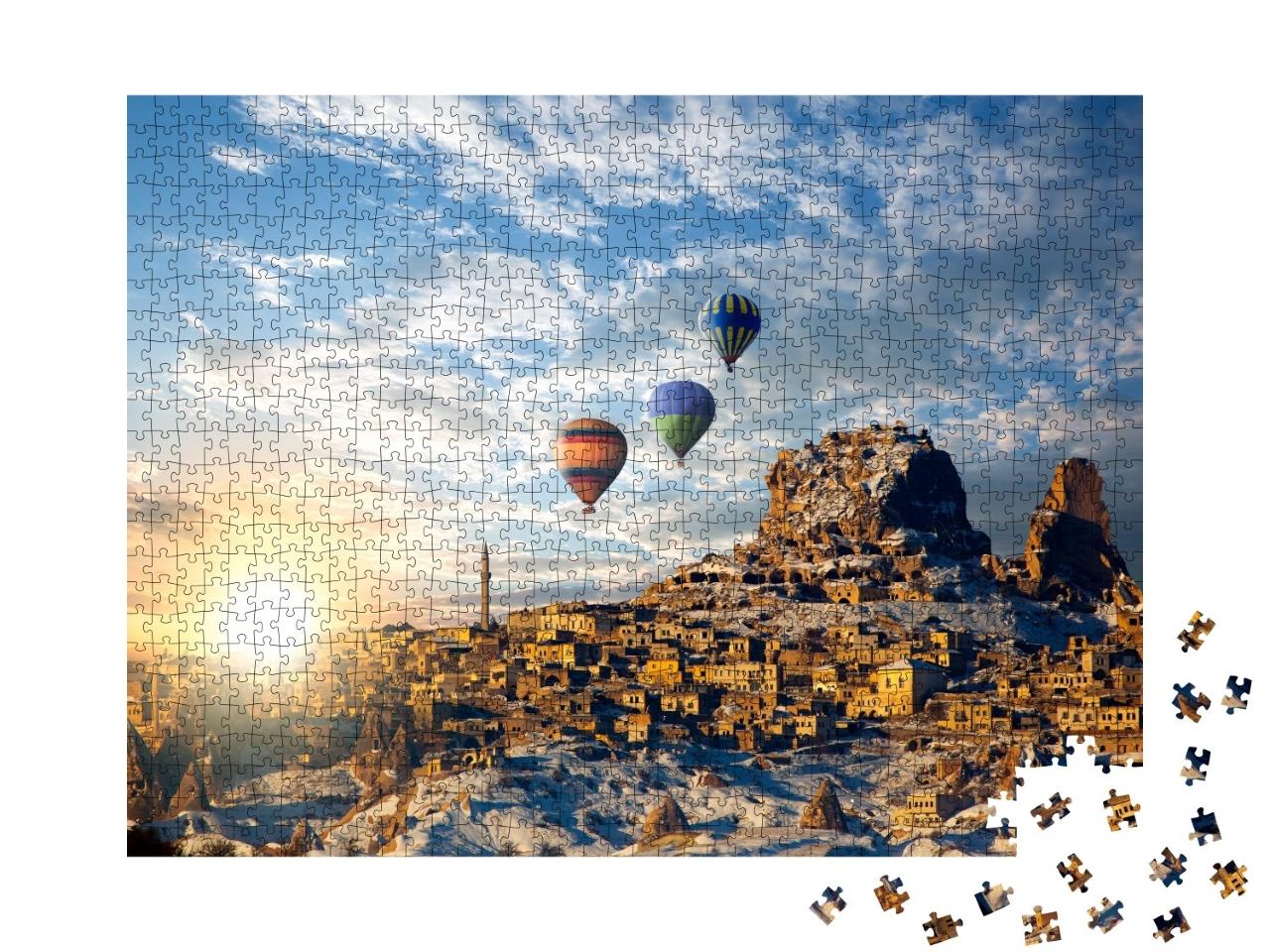 Puzzle de 1000 pièces « Vol en montgolfière au-dessus de la merveilleuse Cappadoce, Turquie »