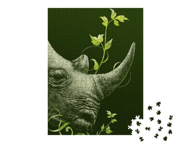 Puzzle de 1000 pièces « Rhinocéros »