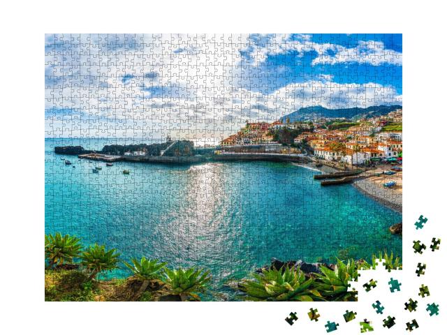 Puzzle de 1000 pièces « Camara de Lobos, port et village de pêcheurs, Madère, Portugal »