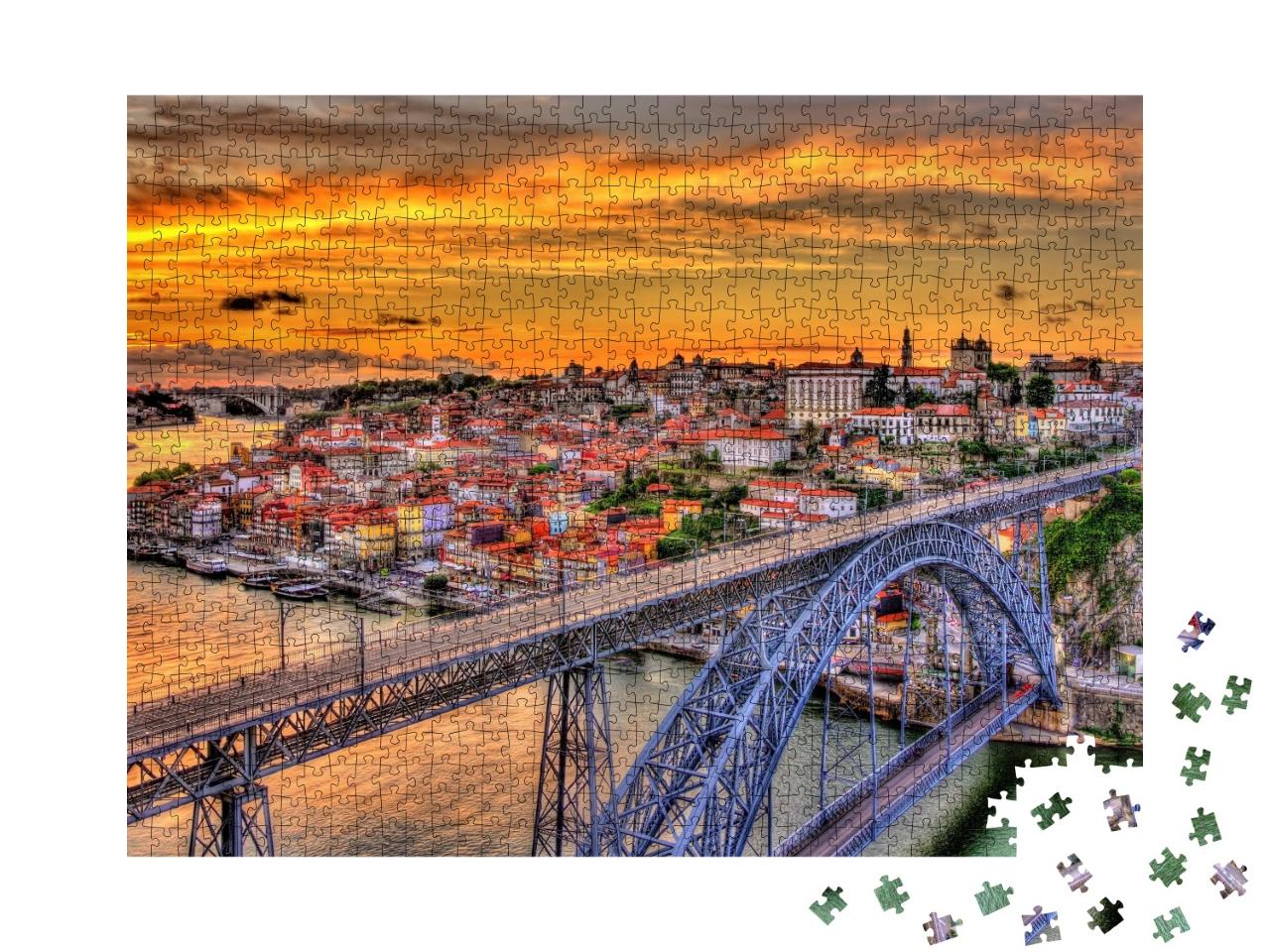 Puzzle de 1000 pièces « Porto avec le pont Dom-Luis, Portugal »