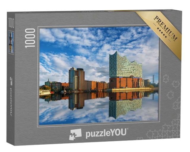 Puzzle de 1000 pièces « Reflet de l'Elbphilharmonie à Hambourg »