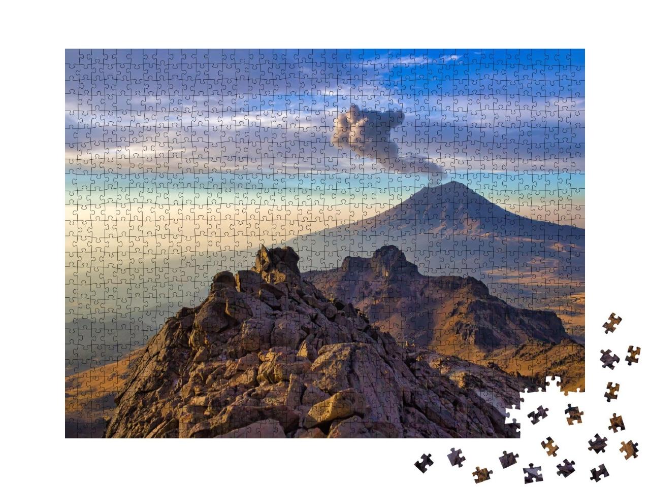 Puzzle de 1000 pièces « Éruption du volcan Popocatepetl au Mexique »