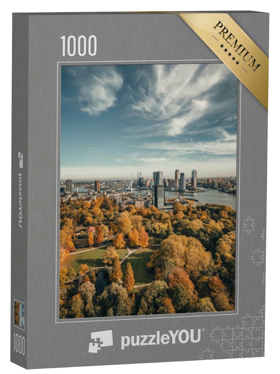 Puzzle de 1000 pièces « Skyline de Rotterdam, Pays-Bas »