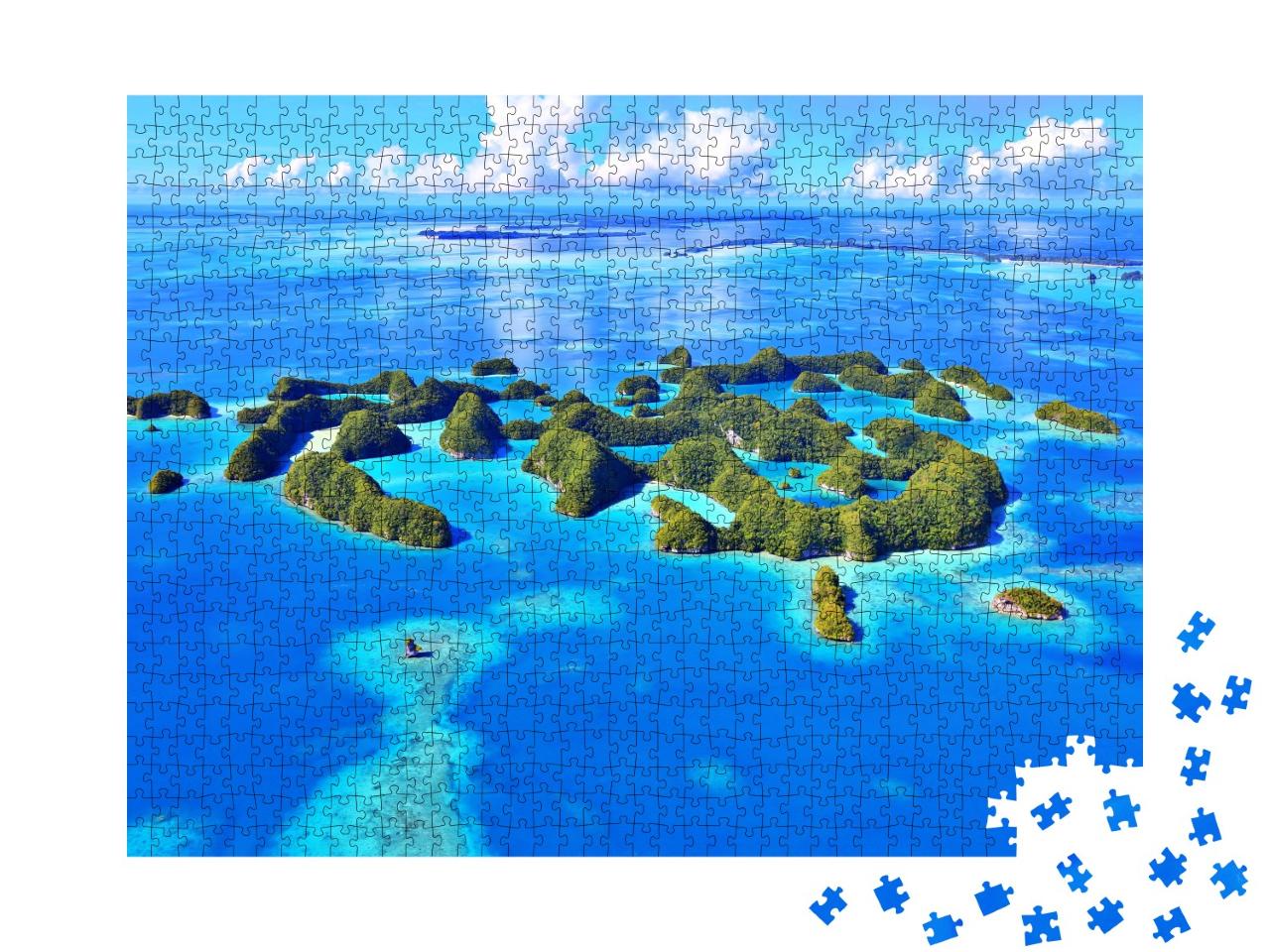 Puzzle de 1000 pièces « Petites îles, mer et arbres »