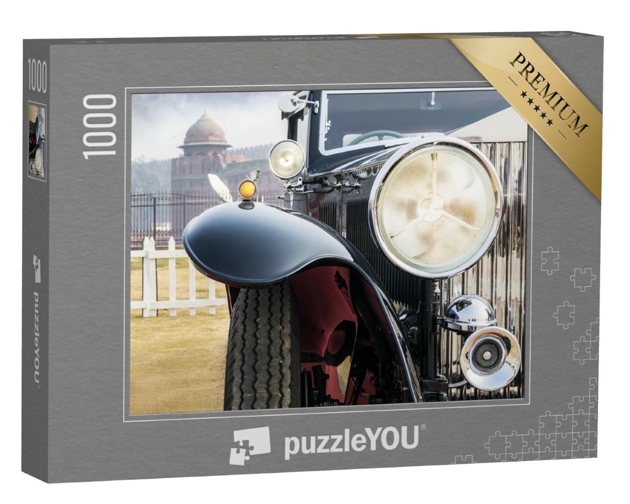 Puzzle de 1000 pièces « Vue de face d'une limousine de collection »