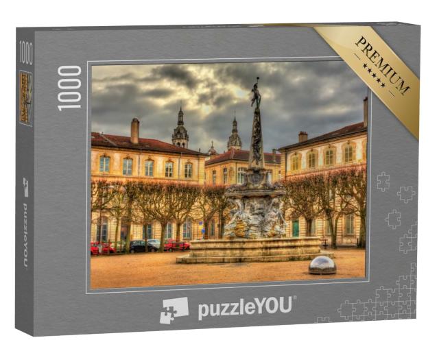 Puzzle de 1000 pièces « Place d'Alliance et sa fontaine - Nancy, France »
