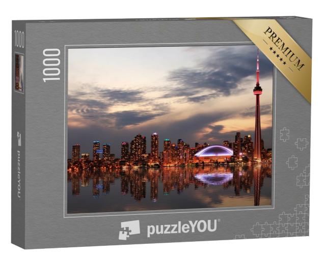 Puzzle de 1000 pièces « Coucher de soleil à Toronto, Ontario, Canada »