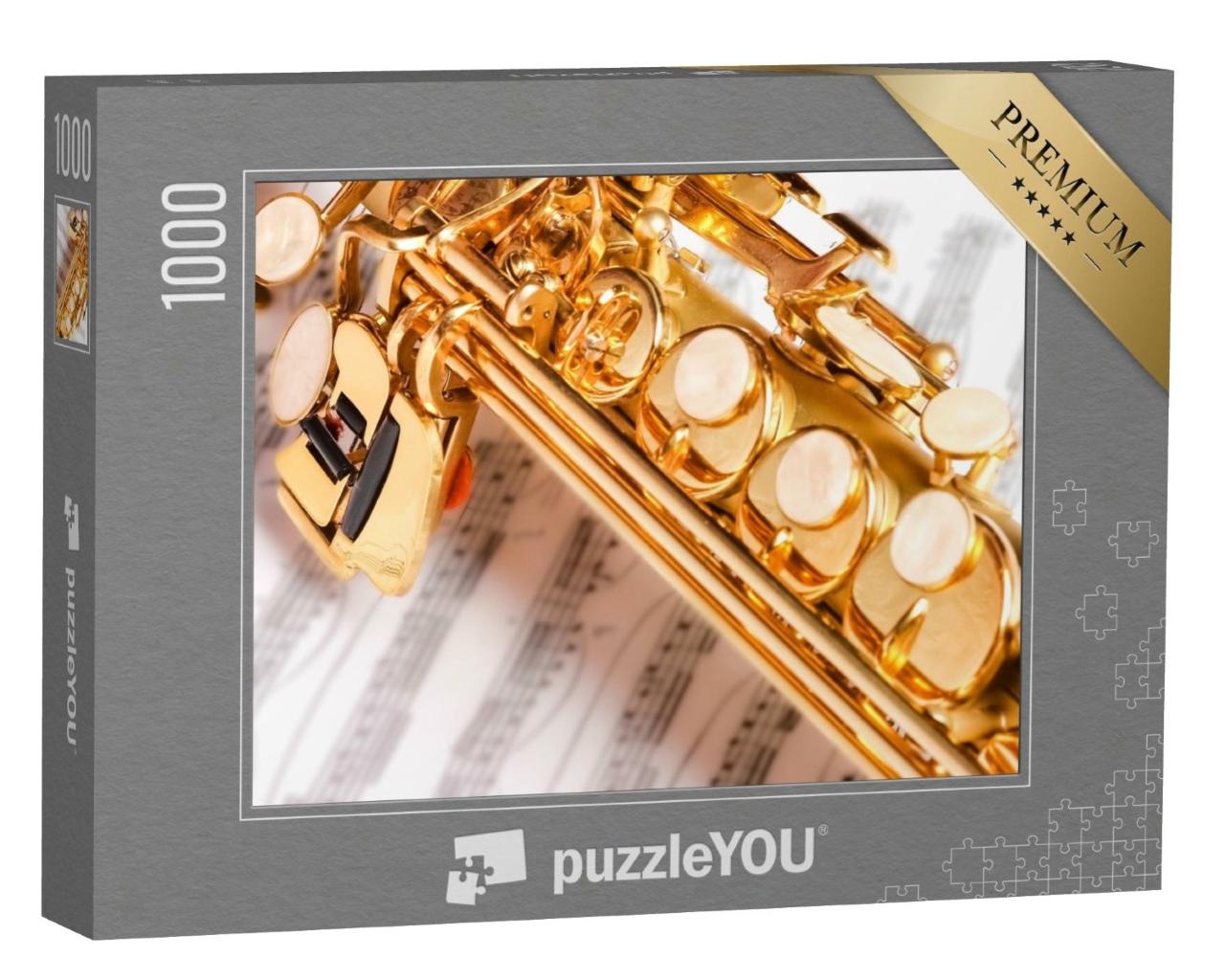 Puzzle de 1000 pièces « Détail d'un saxophone soprano »