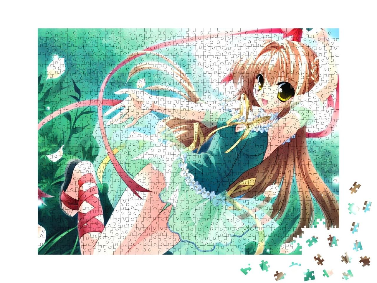 Puzzle de 1000 pièces « Une fille de l'été dans le style de l'anime »