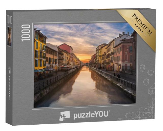Puzzle de 1000 pièces « Canal Naviglio Grande, Milan, Italie »