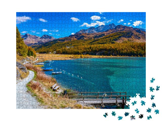 Puzzle de 1000 pièces « Le lac de Sils Maria en Engadine »