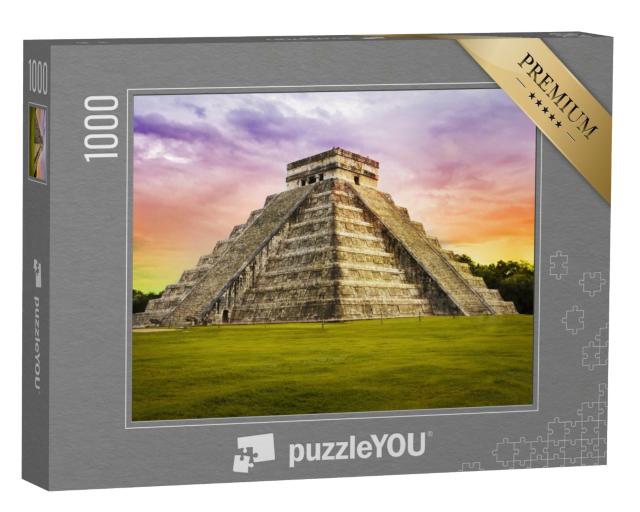 Puzzle de 1000 pièces « Temple Kukulkan de la Maja à Chichén Itzá, Mexique »