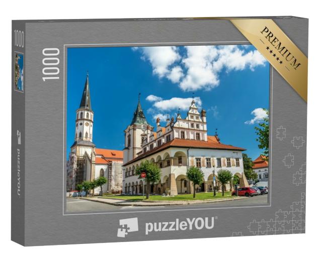Puzzle de 1000 pièces « Hôtel de ville et église Saint-Jacques à Levoca, patrimoine mondial de l'UNESCO, Slovaquie »