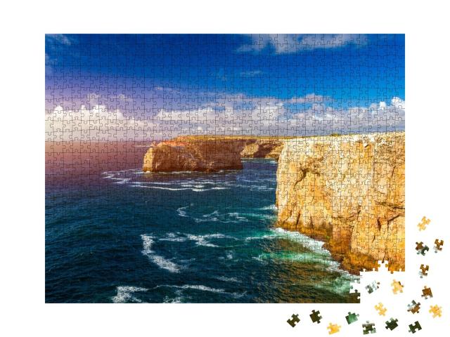 Puzzle de 1000 pièces « Falaise sur l'océan Atlantique, côte du Portugal »