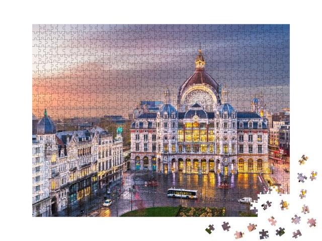 Puzzle de 1000 pièces « Gare centrale d'Anvers, Belgique »