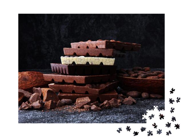 Puzzle de 1000 pièces « Une tour de délicieux chocolat »