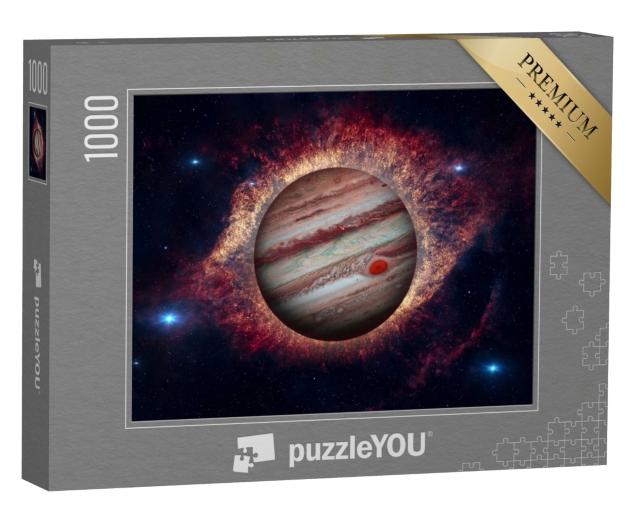 Puzzle de 1000 pièces « Jupiter, la cinquième planète du Soleil et la plus grande du système solaire »