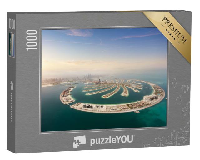 Puzzle de 1000 pièces « Île artificielle de palmiers, Dubaï, Émirats arabes unis »