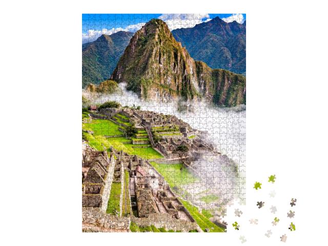 Puzzle de 1000 pièces « Ville en ruines de Machu Picchu, Pérou »